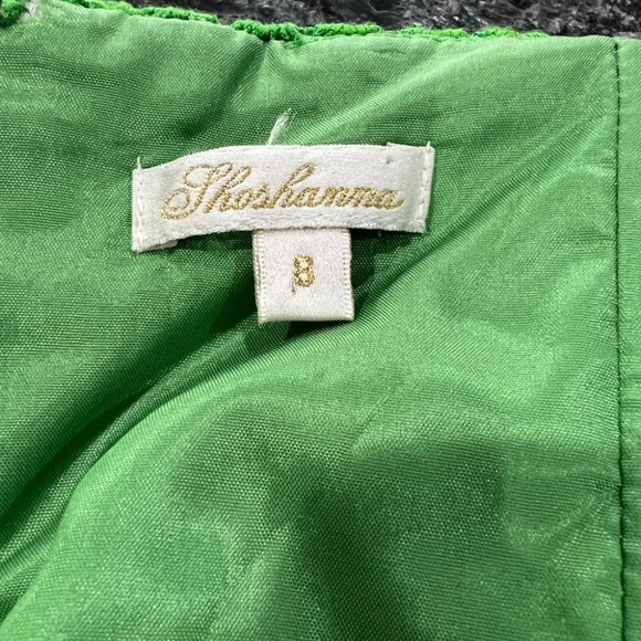 Shoshanna Strapless Green Crochet Embroidered Midi Dress $249 - Picture 11 of 12